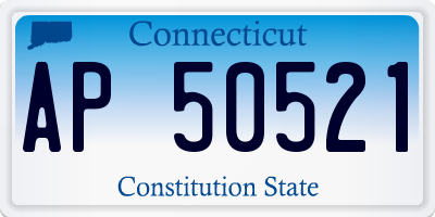 CT license plate AP50521