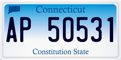 CT license plate AP50531