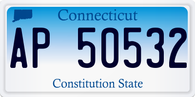 CT license plate AP50532