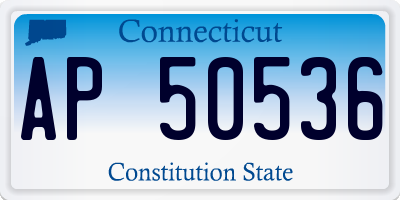 CT license plate AP50536