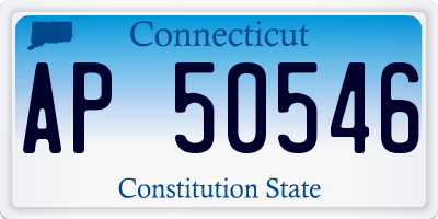 CT license plate AP50546