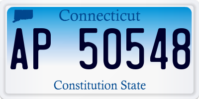 CT license plate AP50548