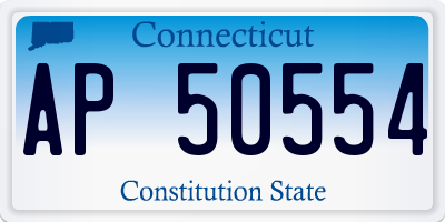 CT license plate AP50554