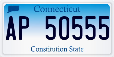 CT license plate AP50555