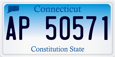 CT license plate AP50571