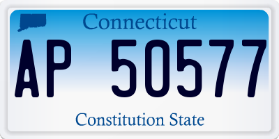 CT license plate AP50577