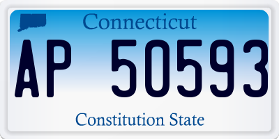 CT license plate AP50593