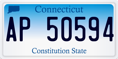CT license plate AP50594