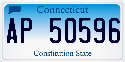 CT license plate AP50596