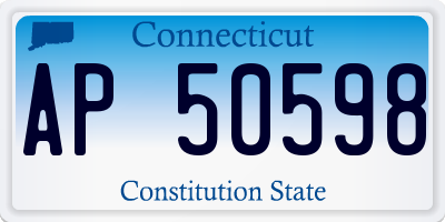 CT license plate AP50598