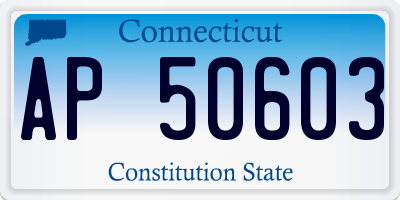 CT license plate AP50603