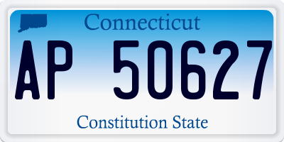 CT license plate AP50627