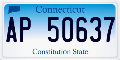 CT license plate AP50637
