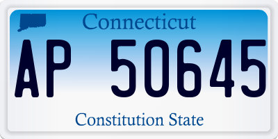 CT license plate AP50645