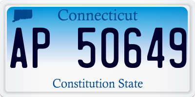 CT license plate AP50649