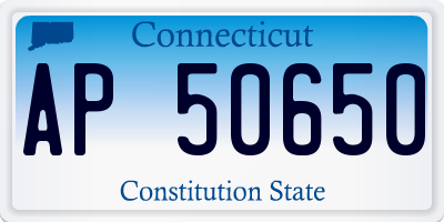 CT license plate AP50650