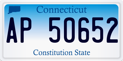 CT license plate AP50652