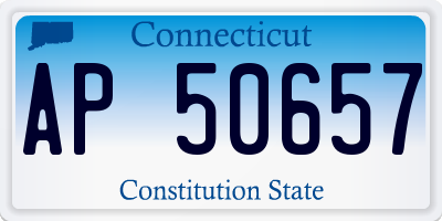 CT license plate AP50657