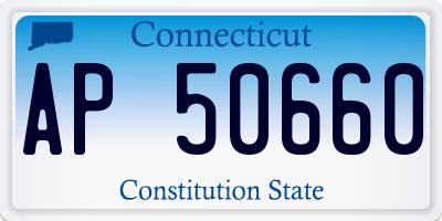 CT license plate AP50660