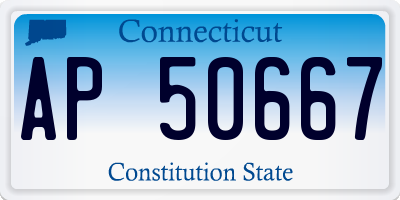 CT license plate AP50667