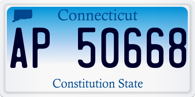 CT license plate AP50668