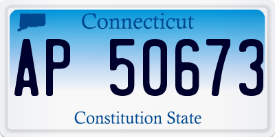 CT license plate AP50673