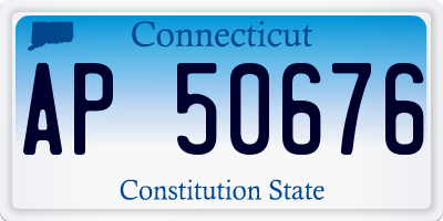 CT license plate AP50676