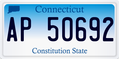 CT license plate AP50692