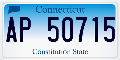 CT license plate AP50715