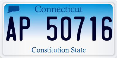 CT license plate AP50716