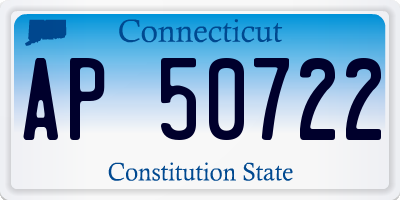 CT license plate AP50722