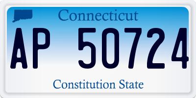 CT license plate AP50724