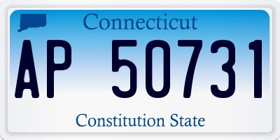 CT license plate AP50731