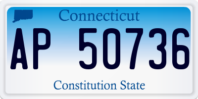 CT license plate AP50736