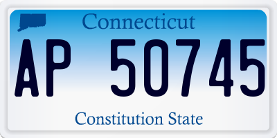 CT license plate AP50745