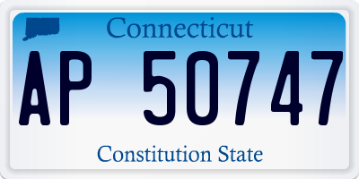CT license plate AP50747