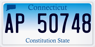 CT license plate AP50748