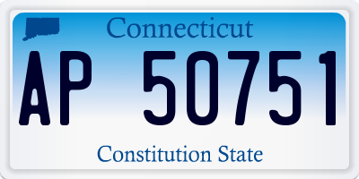 CT license plate AP50751