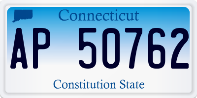 CT license plate AP50762