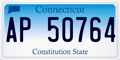 CT license plate AP50764