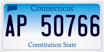 CT license plate AP50766