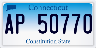 CT license plate AP50770