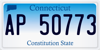 CT license plate AP50773