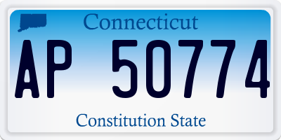 CT license plate AP50774