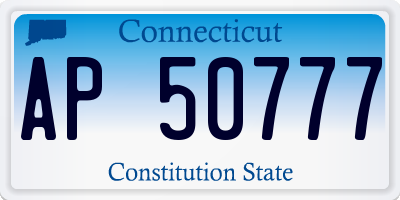 CT license plate AP50777