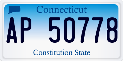 CT license plate AP50778