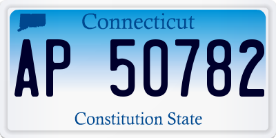 CT license plate AP50782
