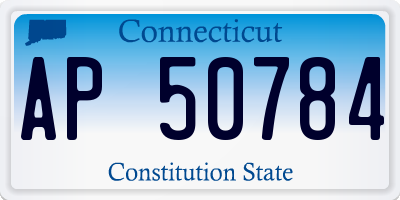 CT license plate AP50784