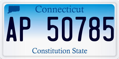 CT license plate AP50785