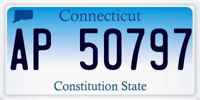 CT license plate AP50797